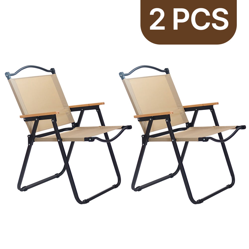 Zoemo 2PCS Heavy Duty Patio Folding Camping Chairs Lightweight Portable Chairs for Outdoors Garden Beach