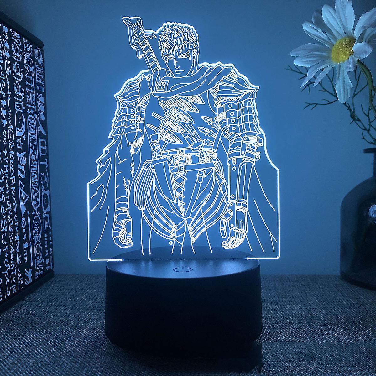 Guts Illusion Lamp 3d Night Light With 16 Color Change Remote Control，room Dcor