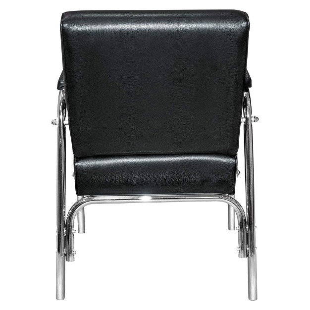 Puresana Chromium Ella Professional Auto Reclining Shampoo Chair With Washable Vinyl High Density Foam Cushions And Stainless Steel Frame Black