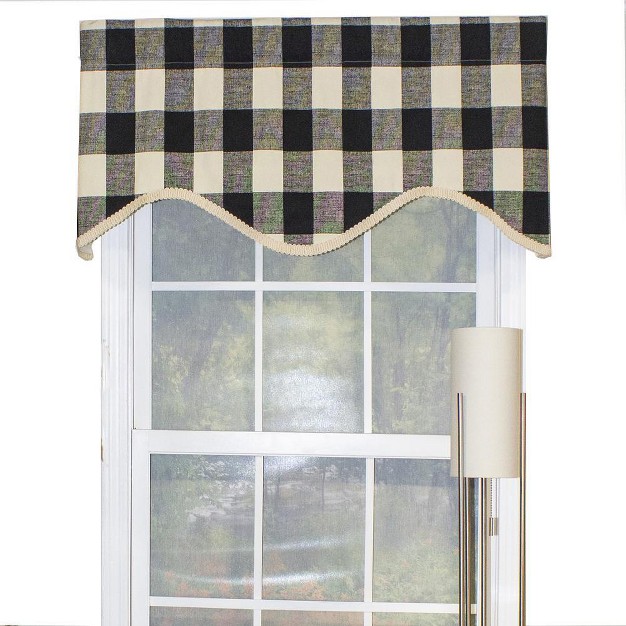 Rod Pocket Valance 50 quot X 17 quot Black By Rlf Home