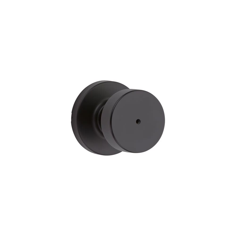 Kwikset Pismo Privacy Door Knob Matte Black Interior Bed and Bath ;