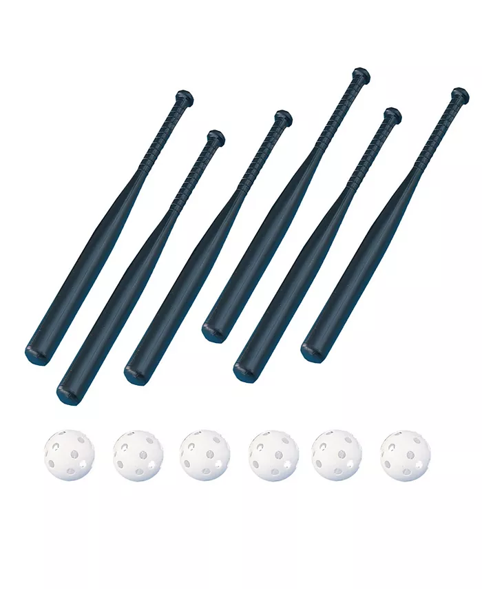 Champion Sports Plastic Baseball Bat Ball Combo  Set of 12