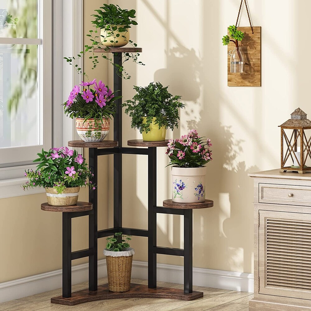 Corner Plant Stand Indoor  6 Tiered Plant Shelf Flower Stand