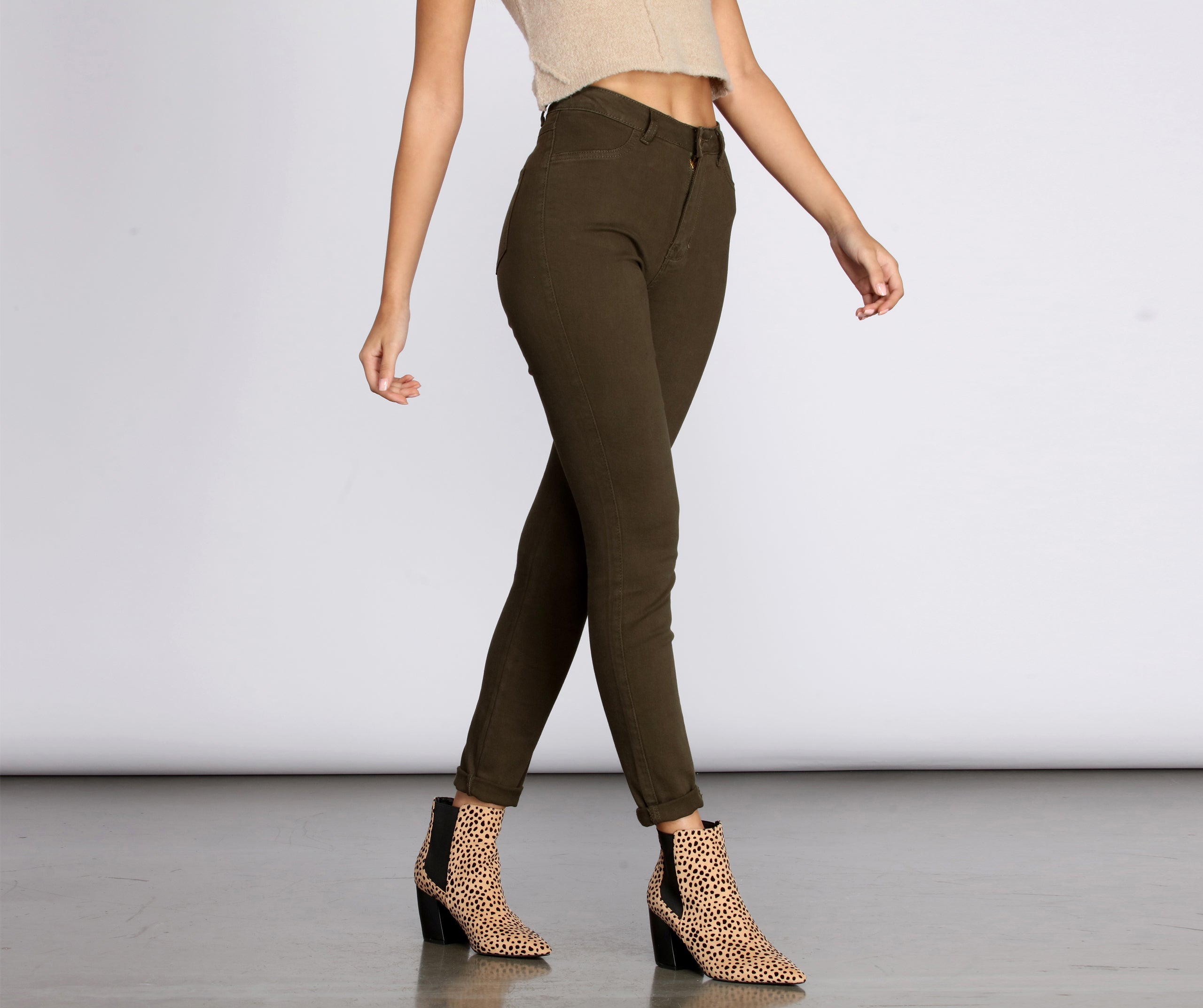 High Rise Basic Skinny Pants