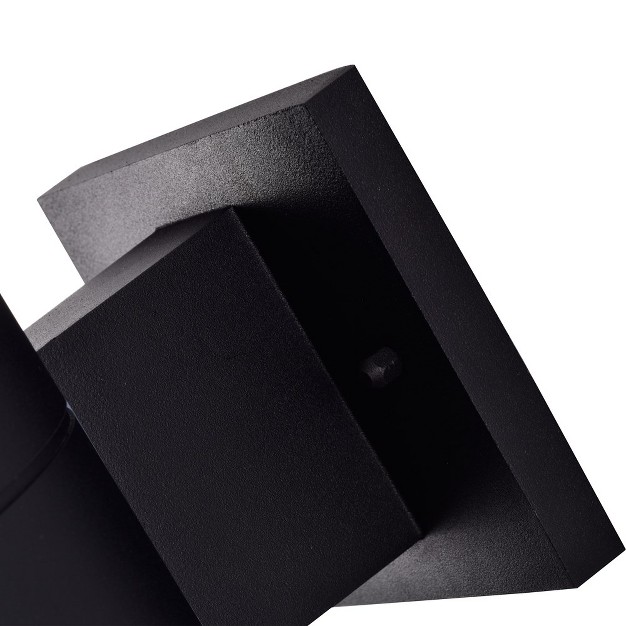 C Cattleya 2 light Matte Black Cylinder Outdoor Wall Light