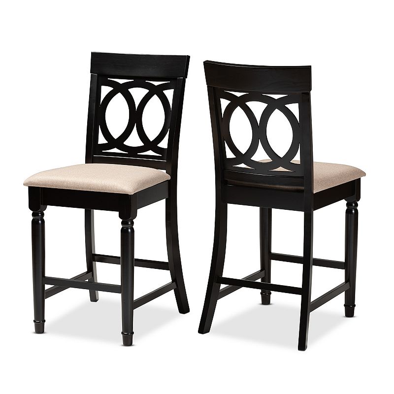 Baxton Studio Verina Counter Stool 2-piece Set