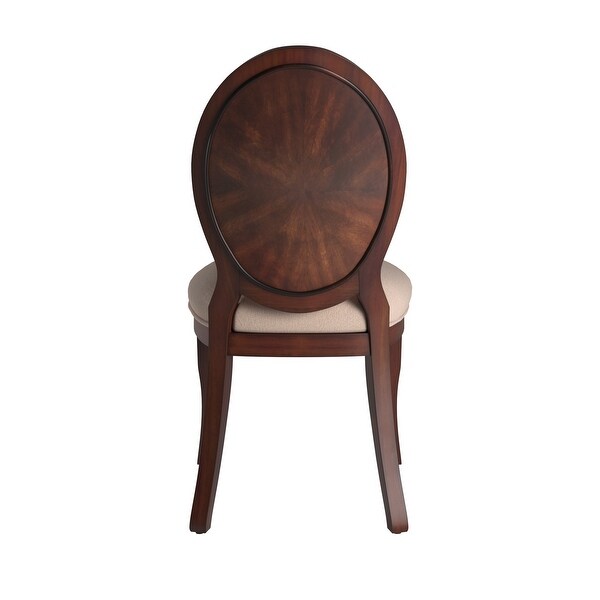 Verdiana Rich Brown Cherry Finish Oval Dining Chair (Set of 2) by iNSPIRE Q Classic