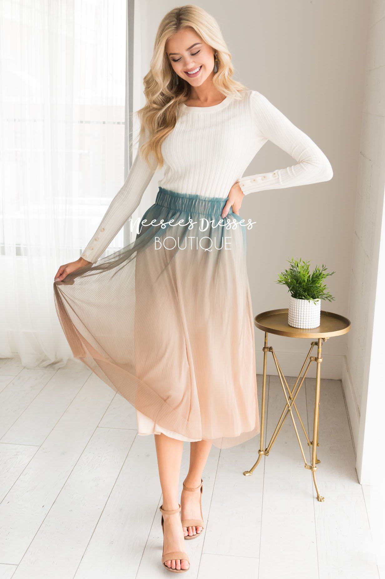 Follow Your Heart Ombre Tulle Skirt