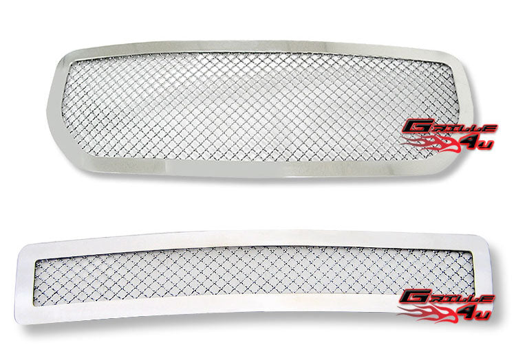 APS Premium Stainless Steel Chrome Mesh Grille Compatible with Dodge Magnum 2005-2007 Combo N19-S07877D