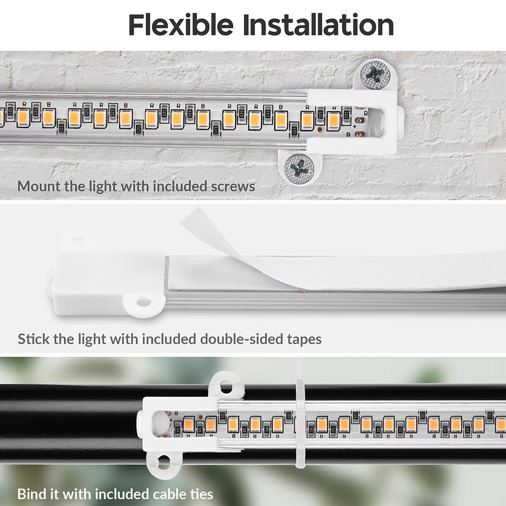 Yescom Full Spectrum Grow Light with Timer 8-Strips Indoor Growing