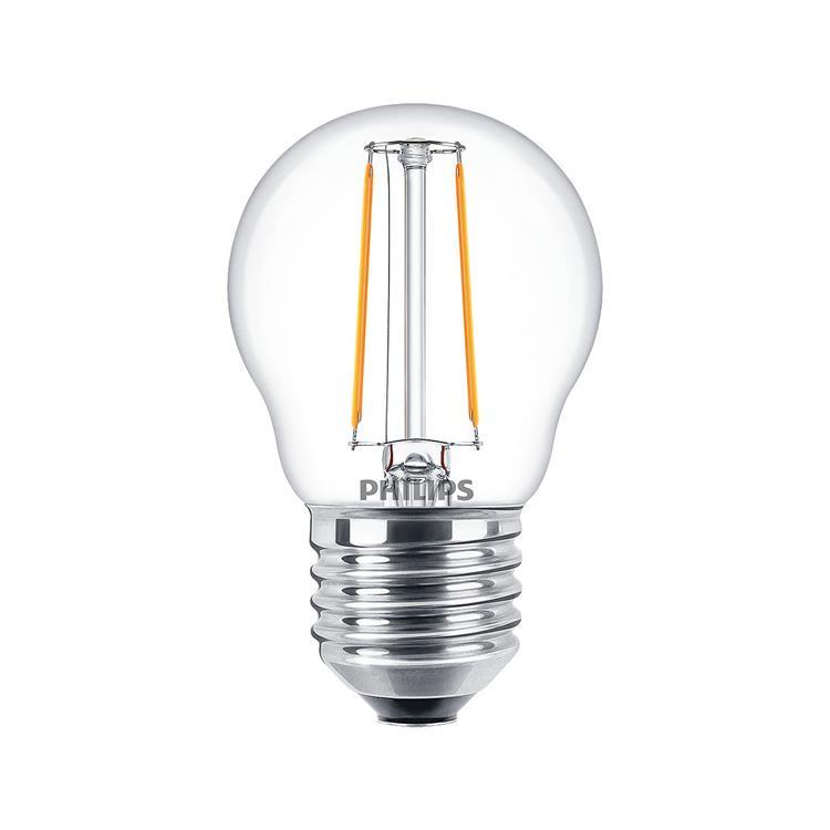 Philips 929001238792 Classic LED Golf Ball 2W (25W) P45 E27 Clear Filament 2700k Warm White