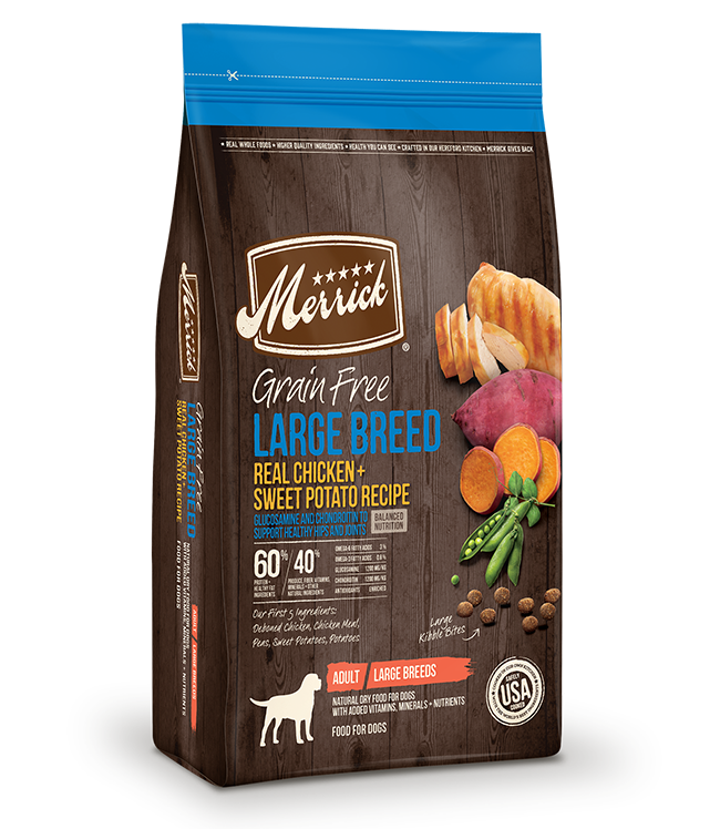 Merrick Large Breed Chicken and Sweet Potato Recipe Grain Free Dry Dog F