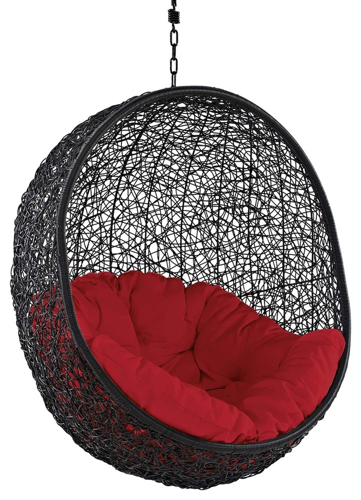 Modern Urban Living Outdoor Swing Lounge Chair  Rattan Wicker   Modern   Hammocks And Swing Chairs   by House Bound  Houzz