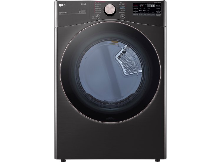 LG 7.4 Cu. Ft. Black Steel Smart Wi-Fi Enabled Front Load Electric Dryer With TurboSteam And Built-In Intelligence