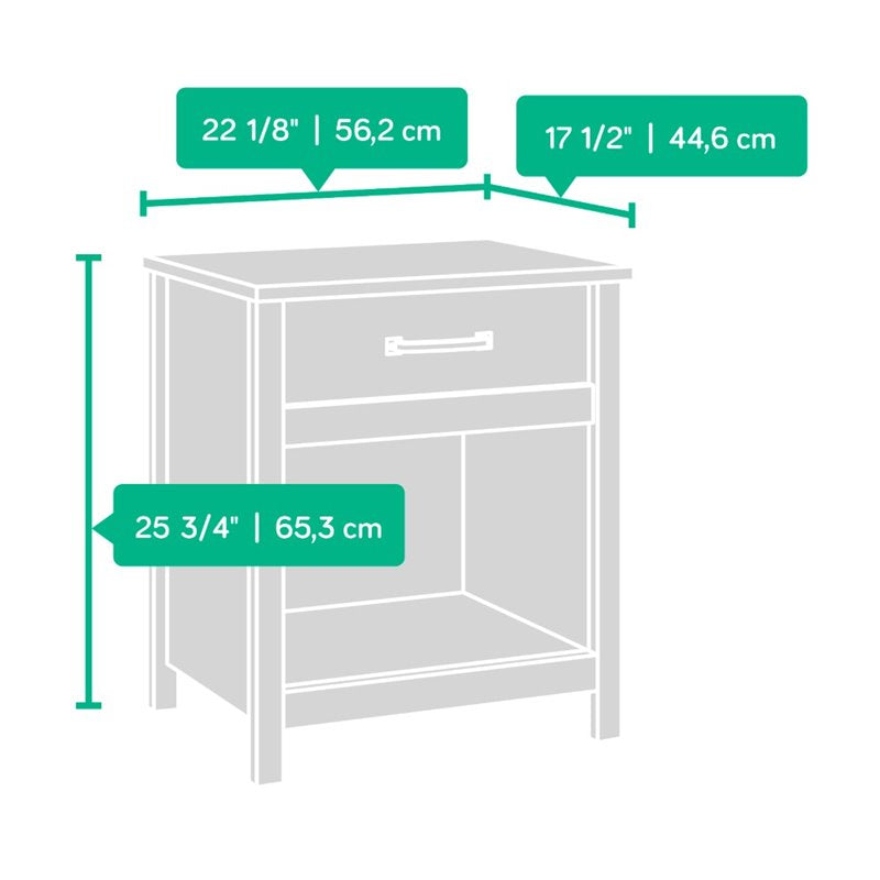 Home Square Bedroom Nightstand in Lintel Oak ( Set of 2 )