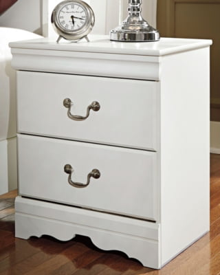 Signature Design by Ashley Anarasia Traditional Children's 2 Drawer Nightstand, White