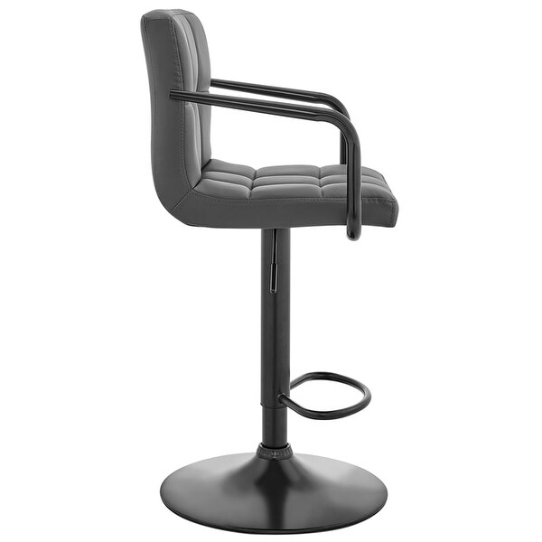 Laurant Adjustable and Swivel Faux Leather Bar Stool