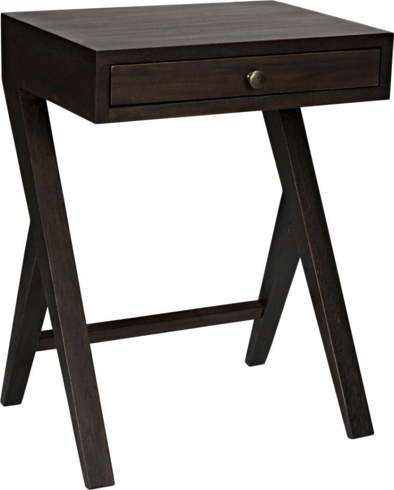 Side Table PETER Ebony Black Walnut   Transitional   Side Tables And End Tables   by EuroLuxHome  Houzz