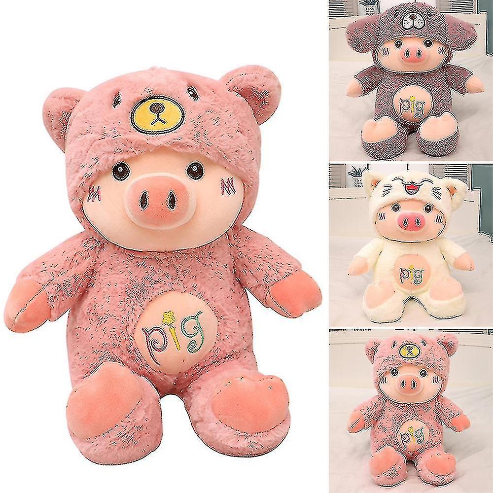 Plush Stuffed Toy Cartoon Pig Doll Christmas Gift For Kids # Purple