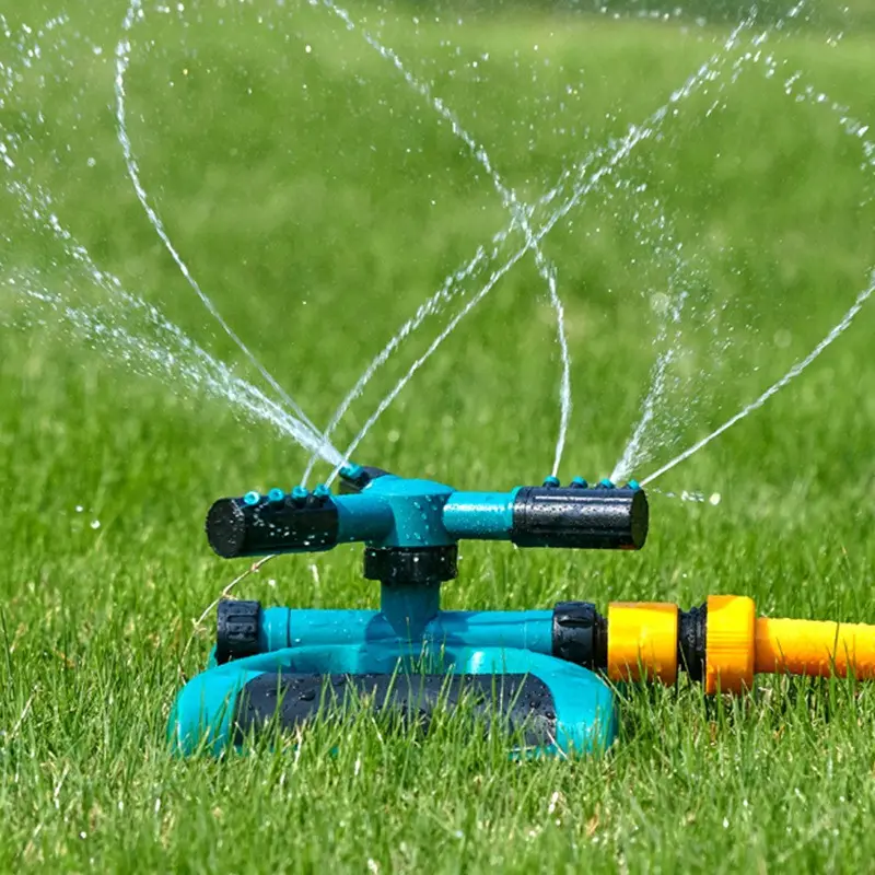 lawn butterfly sprinkler 360 rotating garden water sprinkler 3 arm agriculture sprayer plastic lawn irrigation system