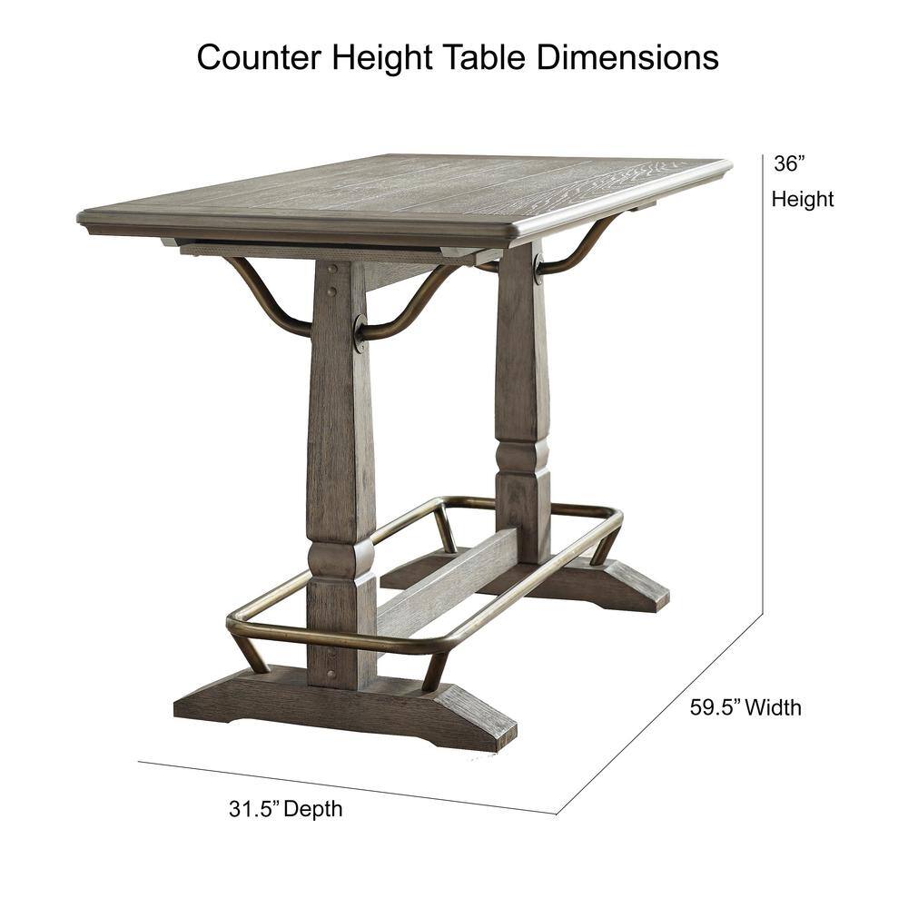 Steve Silver Ryan Smoky Oak Gathering Table-Counter Height RR600GT