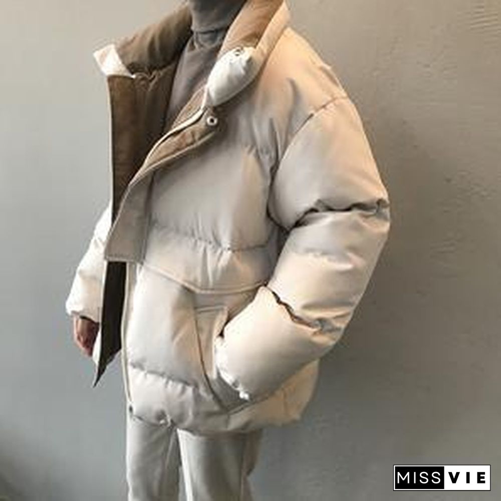 Oversized Quilted Winter Puffer Thick Warm Padded Puff Parka Jacket