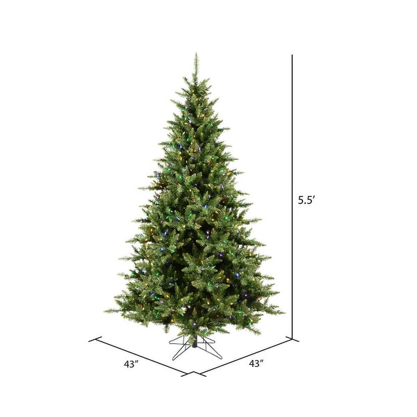 Vickerman 5.5' Camdon Fir Artificial Christmas Tree，MultiColored Duralit LED Lights