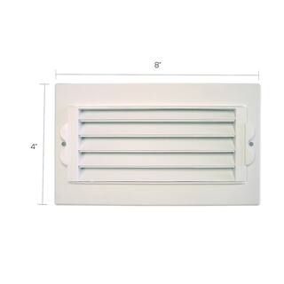 8 in. x 4 in. Plastic 1-Way Ceiling Register White RGC841