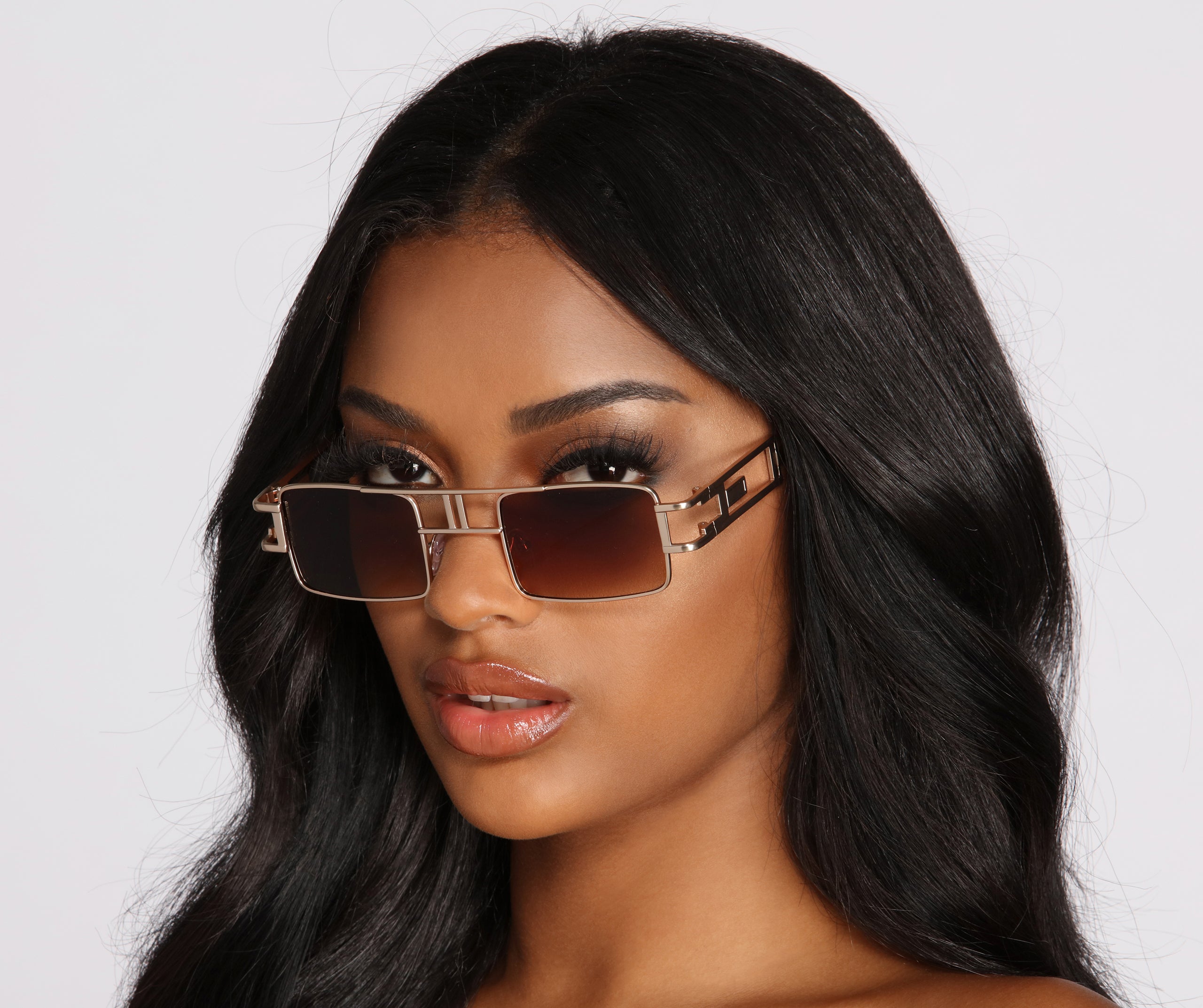 Tag Me Square Skinny Sunglasses