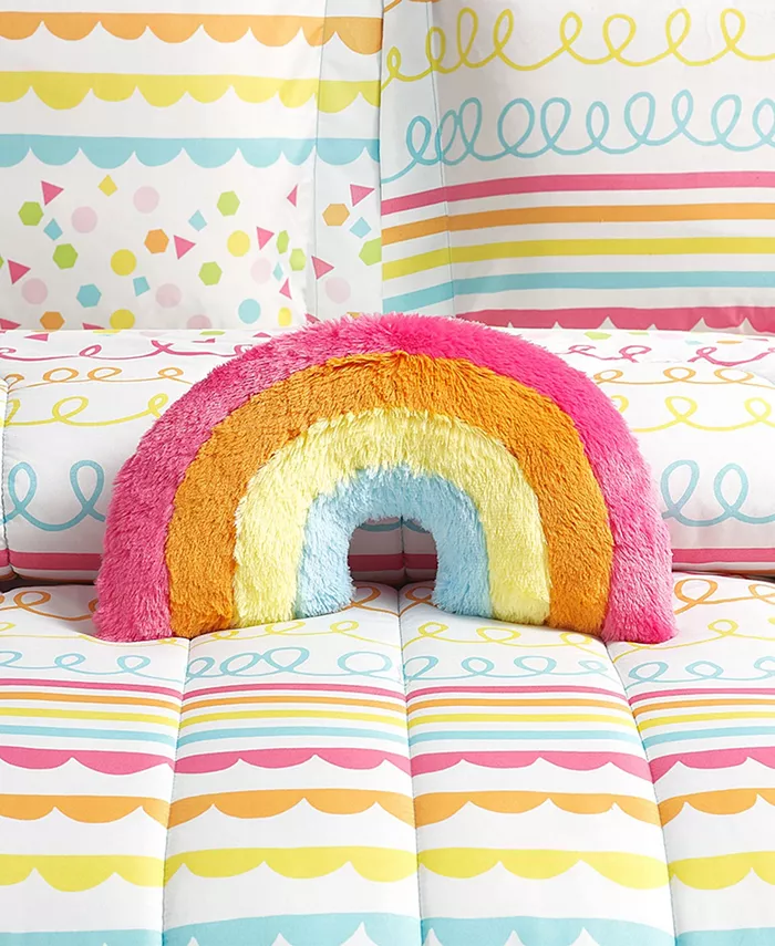 Mytex Rainbow Ruched 3-Pc Twin Comforter Set