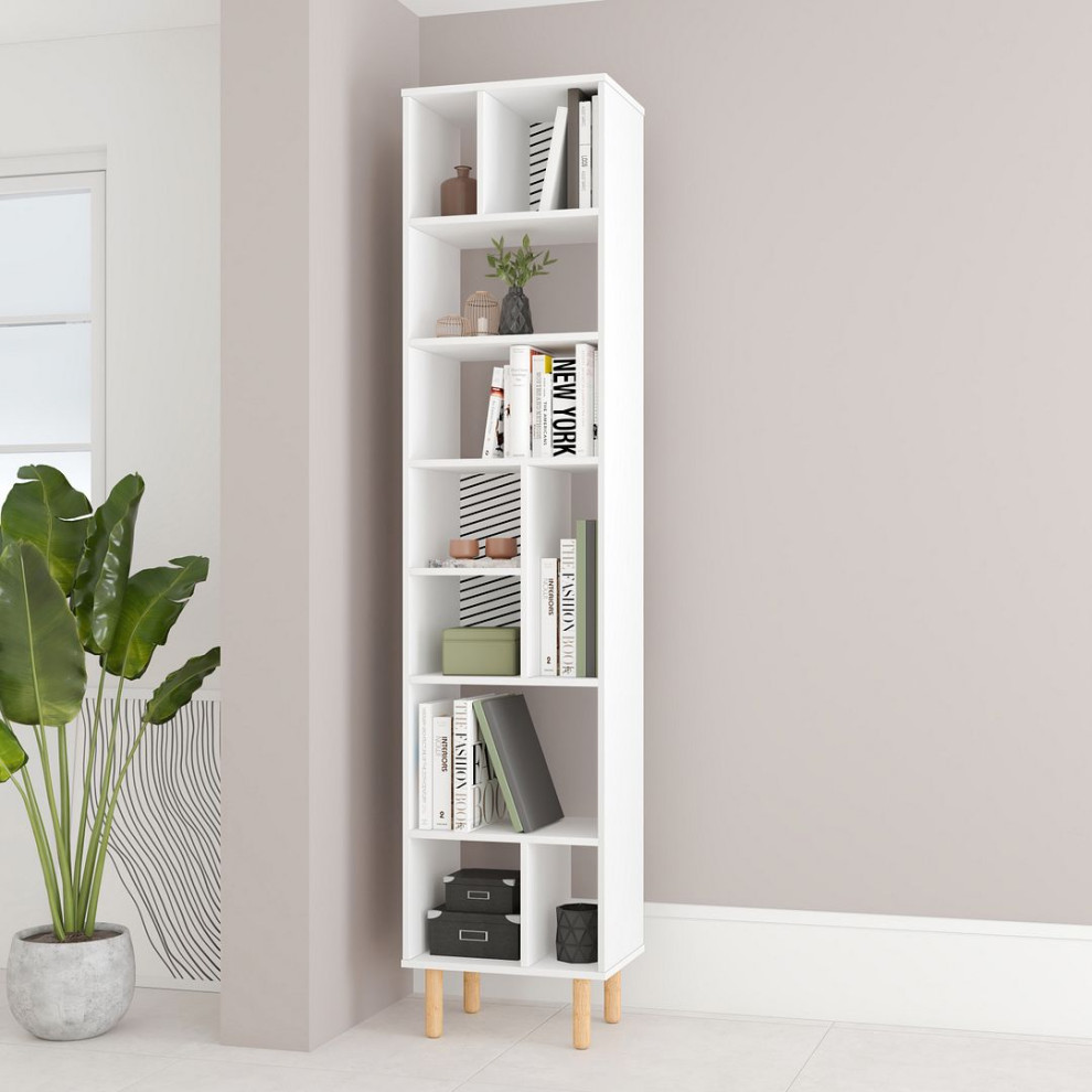 Manhattan Comfort Essex 77.95 Bookcase  10 Shelves   Midcentury   Bookcases   by Manhattan Comfort  Houzz