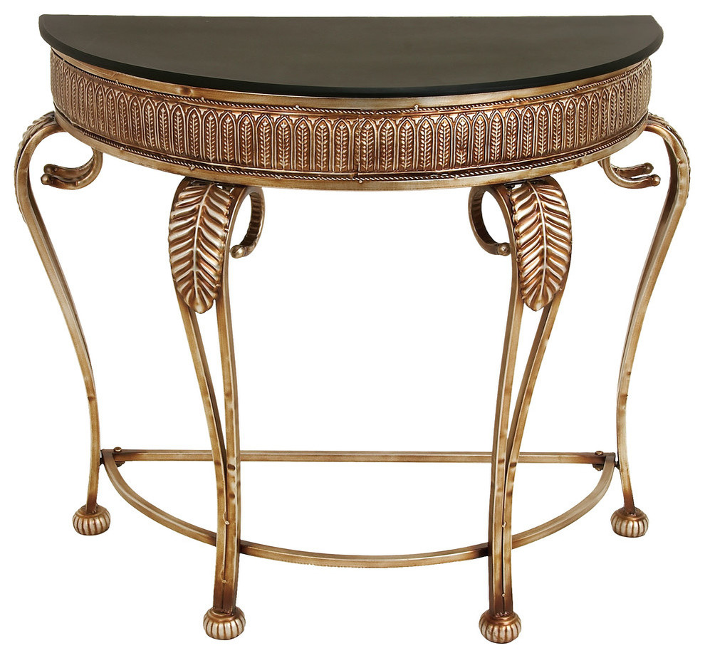 Traditional Gold Metal Console Table 42773   Traditional   Console Tables   by GwG Outlet  Houzz