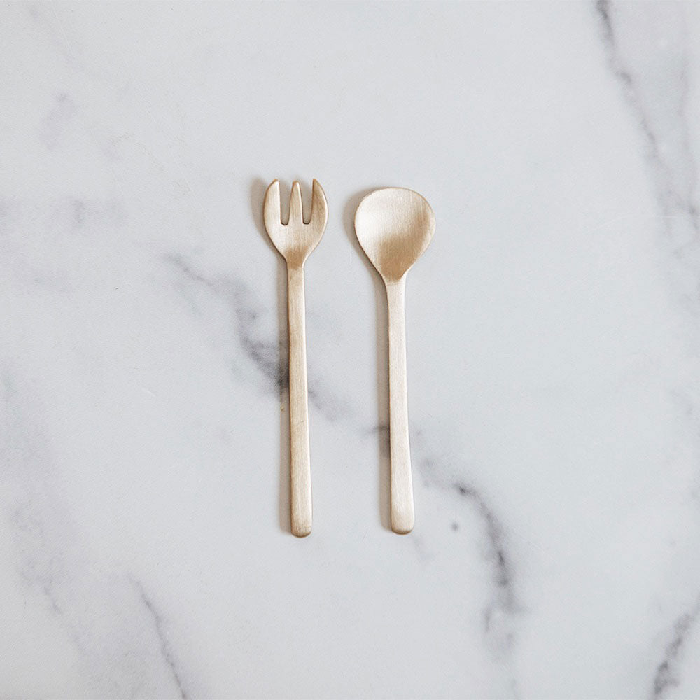 Brass Dessert Utensil Set