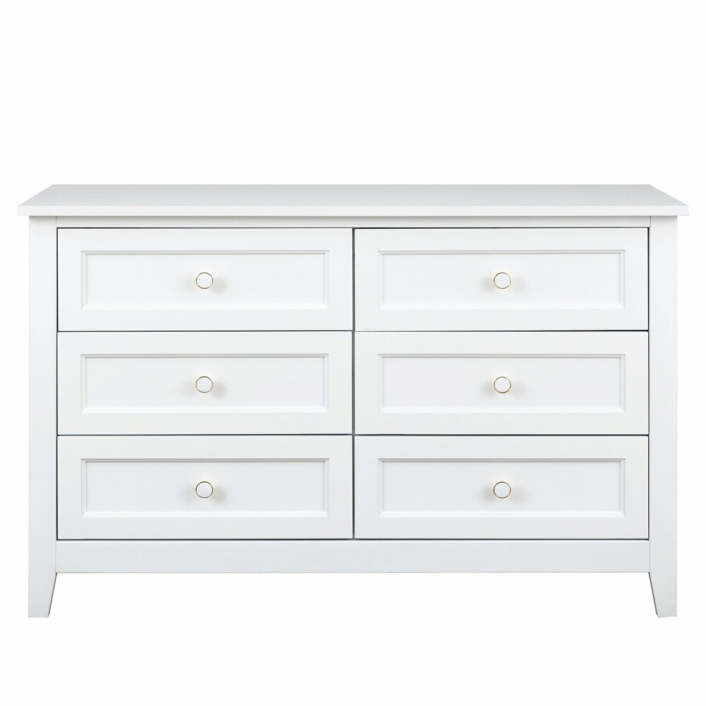 6 Drawers Dresser Cabinet  Versatile Storage Solution for Any Room