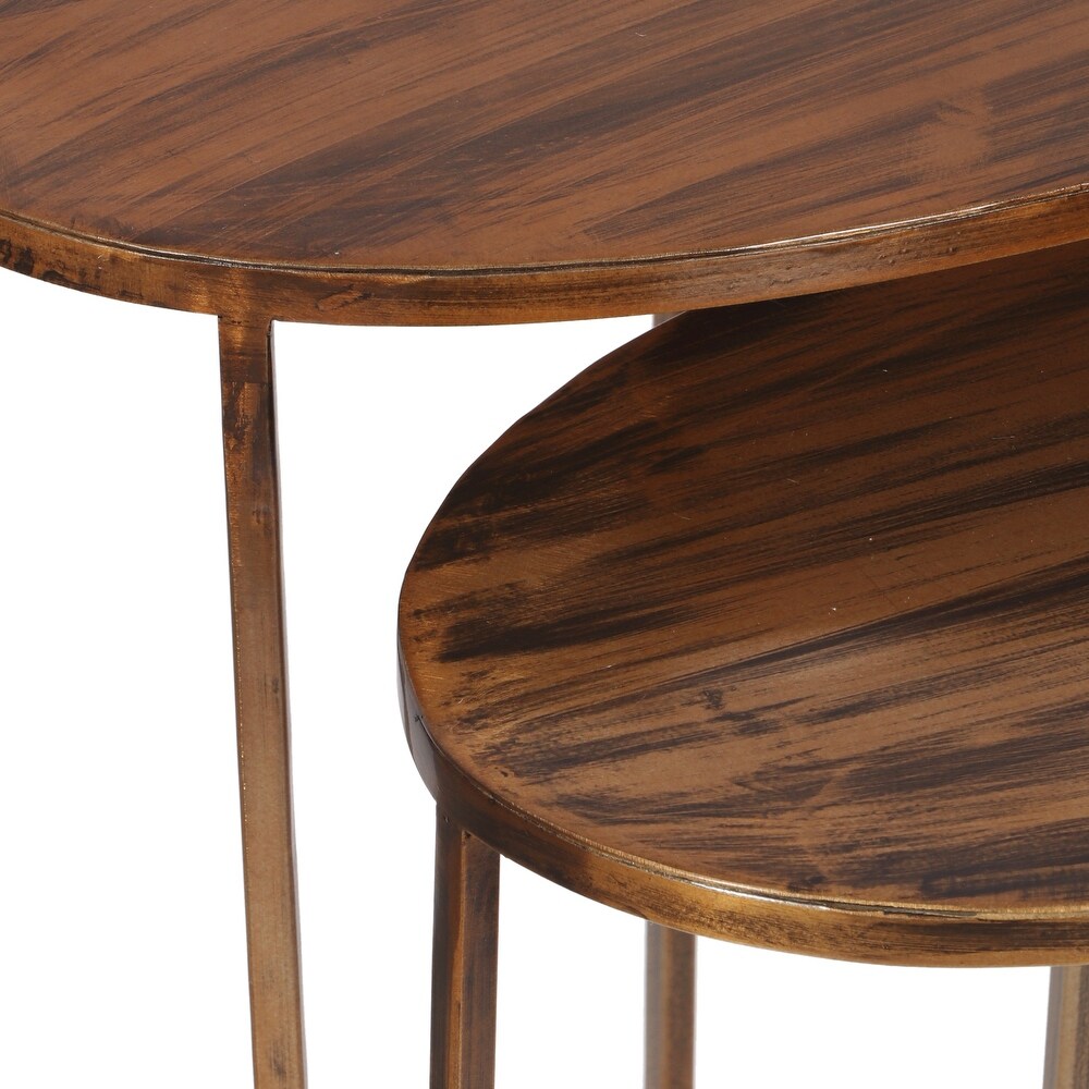 Wilsey Handcrafted Oval Nesting Tables by Christopher Knight Home