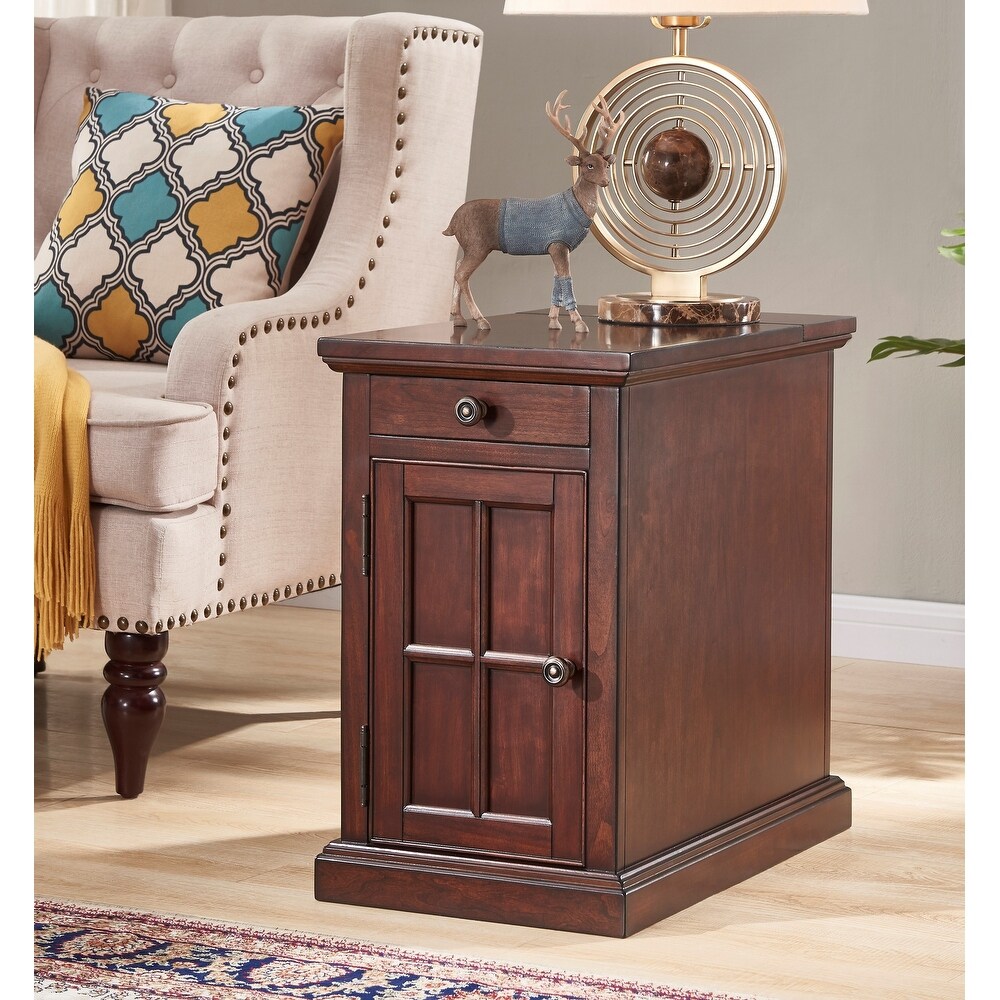 Saldana End Table with Charging Station