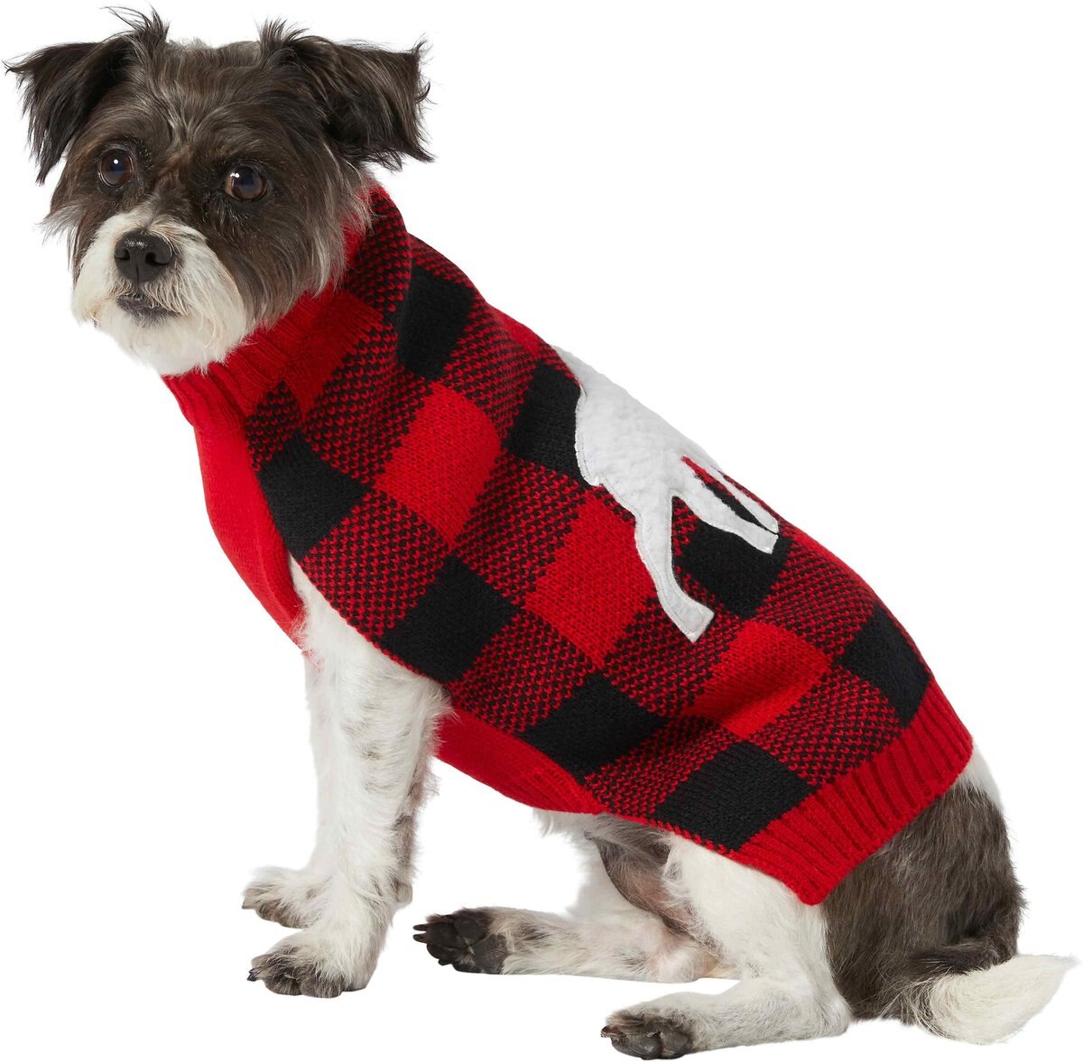 Frisco Plaid Moose Dog and Cat Sweater