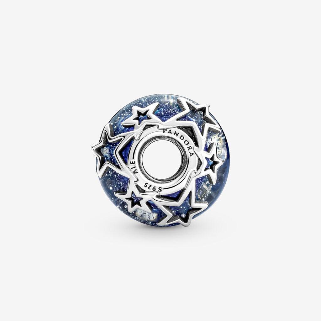 PANDORA  Galaxy Blue & Star Murano Charm