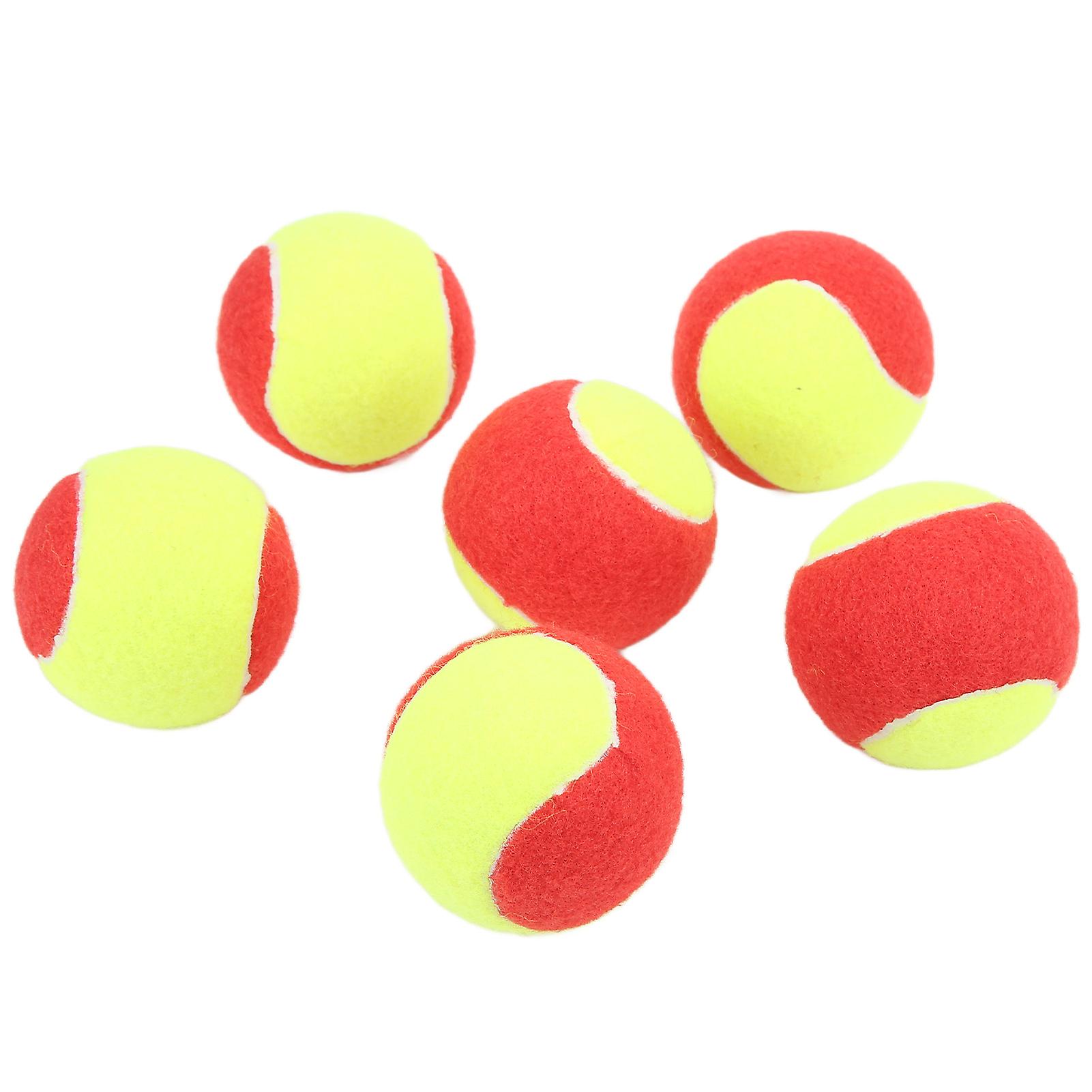 6pcs Kids Tennis Balls Premium Plush Natural Rubber Lightweight Soft Safe Elastic Waterproof Youth Tennis Balls