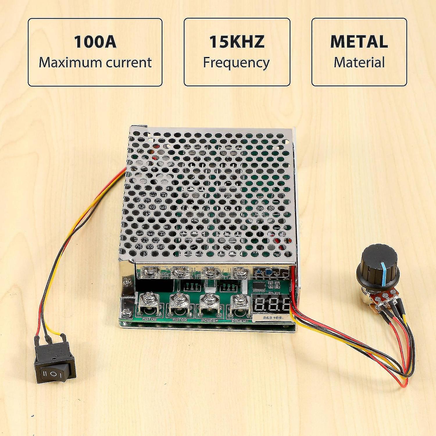 Dc 10-55v 100a 3000w Motor Speed Controller Reversible Pwm Control And Reverse Controller