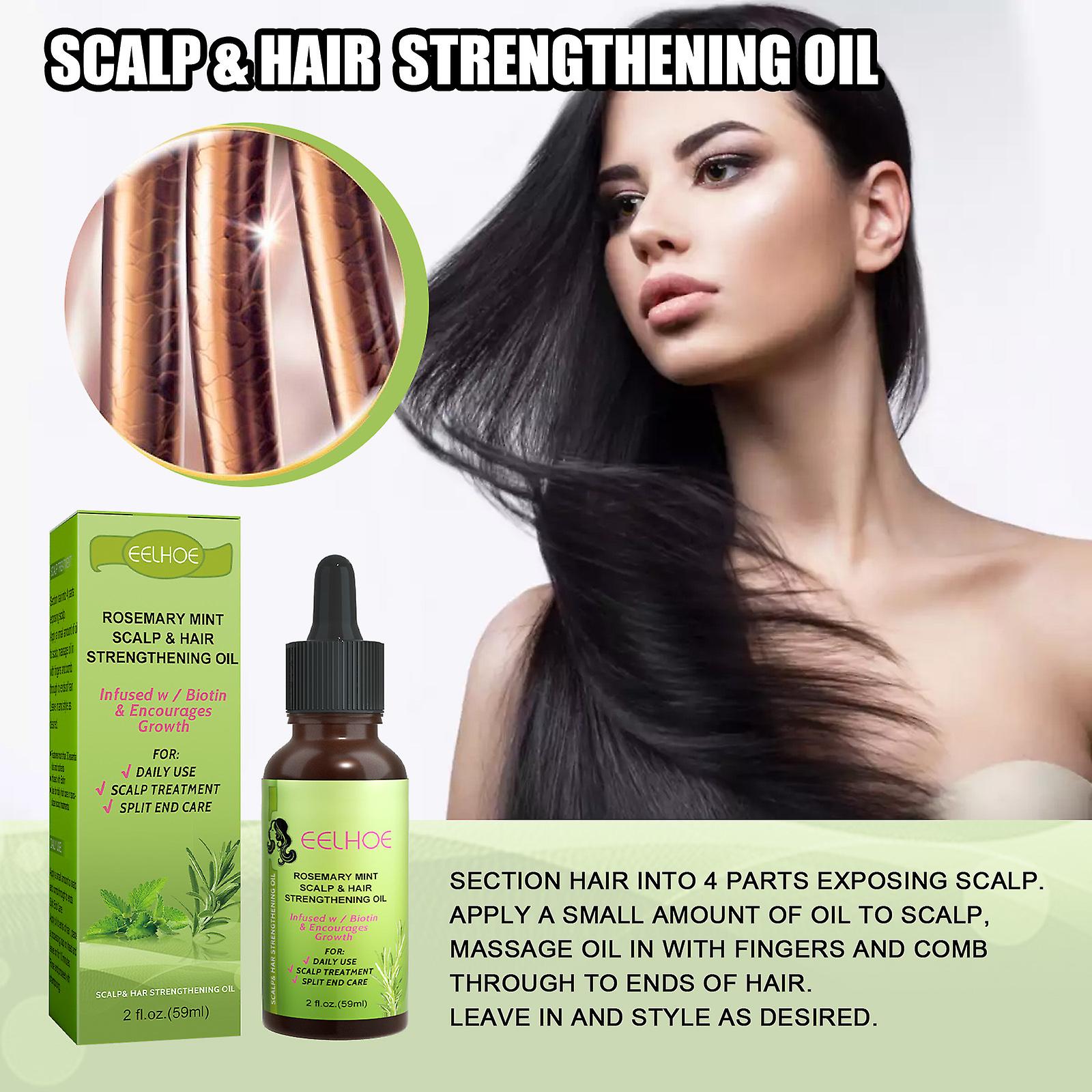 Mint Hair Solution Scalp Massage Smooths Dry Frizz Strengthens Hair And Essential Oils