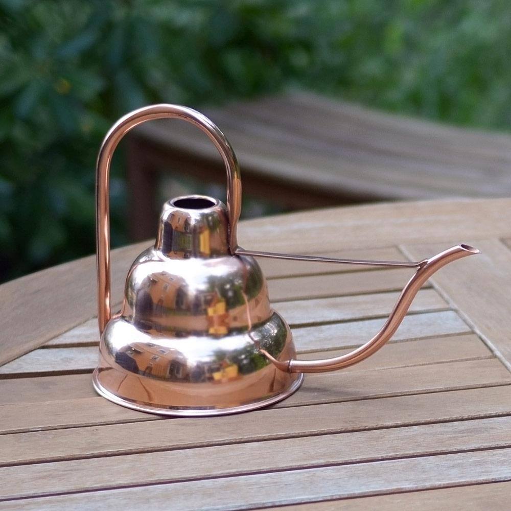 Achla Designs 8.25 in. Tall Copper Plated 3-Tiered Modern Deco Watering Can WC-17