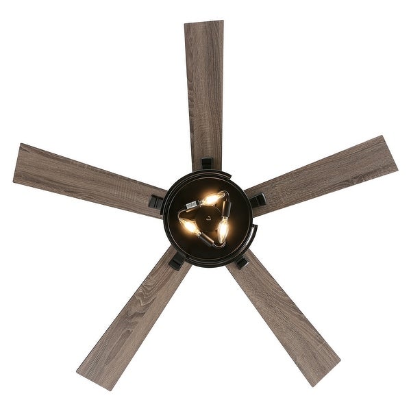 52 in. Indoor Black Ceiling Fan with Light Kit and Remote Control Included Shopping - The Best Deals on Ceiling Fans | 41525208