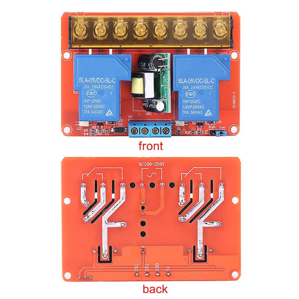 Ac100v-250v 30a High Power 2-channel Relay Dc5v High Low Level Trigger Switch Module