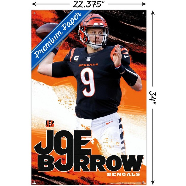 Trends International Nfl Cincinnati Bengals Joe Burrow 22 Unframed Wall Poster Prints