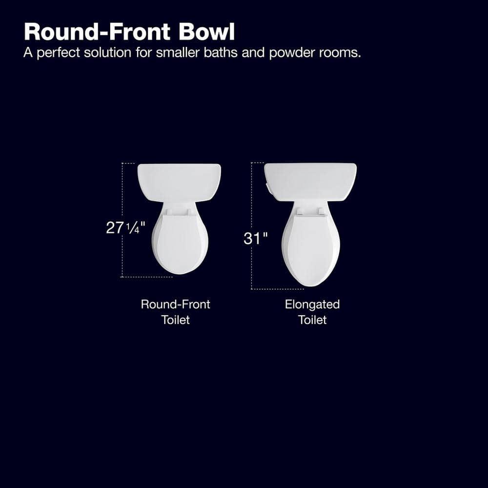 KOHLER Cimarron Rev 360 2piece 128 GPF Single Flush RoundFront Complete Solution Toilet in White Seat Included