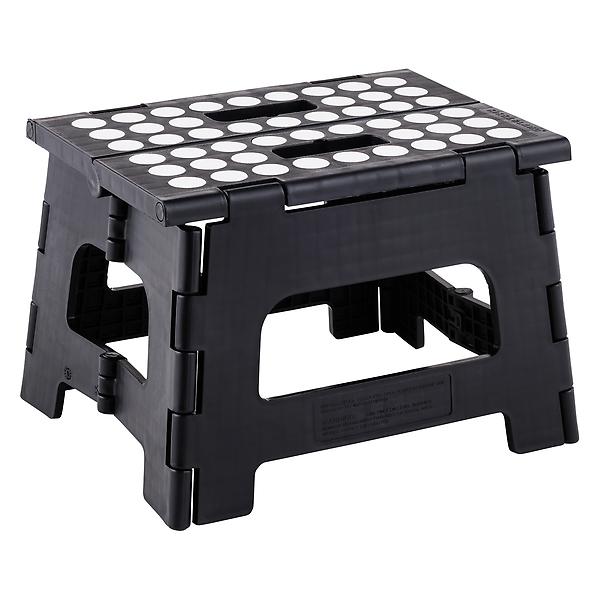 Kikkerland Black Easy Folding Step Stool