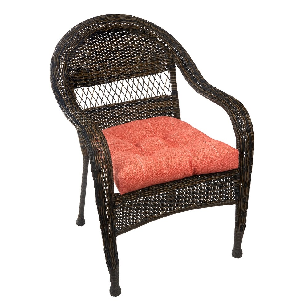 Klear Vu Wicker Solarium Indoor/Outdoor Tufted Chair Cushion Set