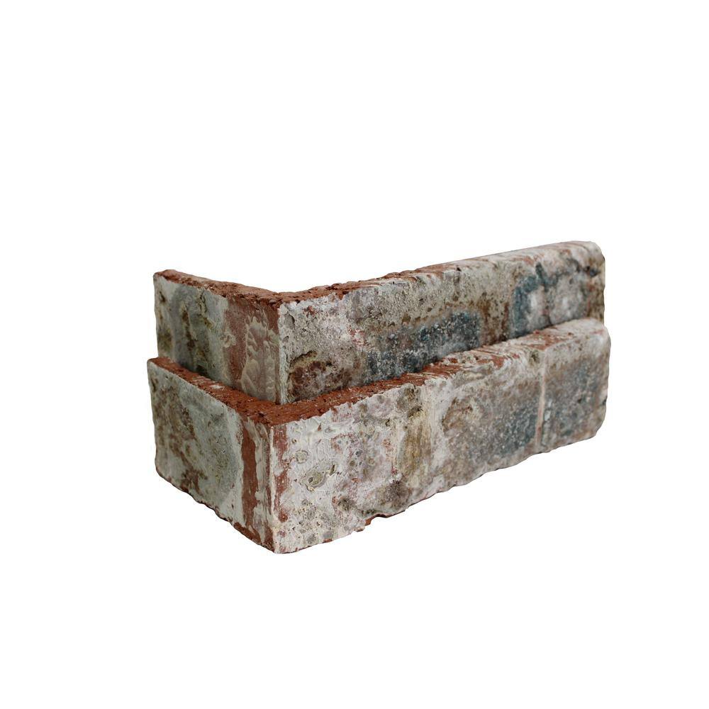 Old Mill Brick 7.624 in. x 2.25 in. Seaside Thin Brick Corners (Box of 18-Bricks) TBC-270050CS