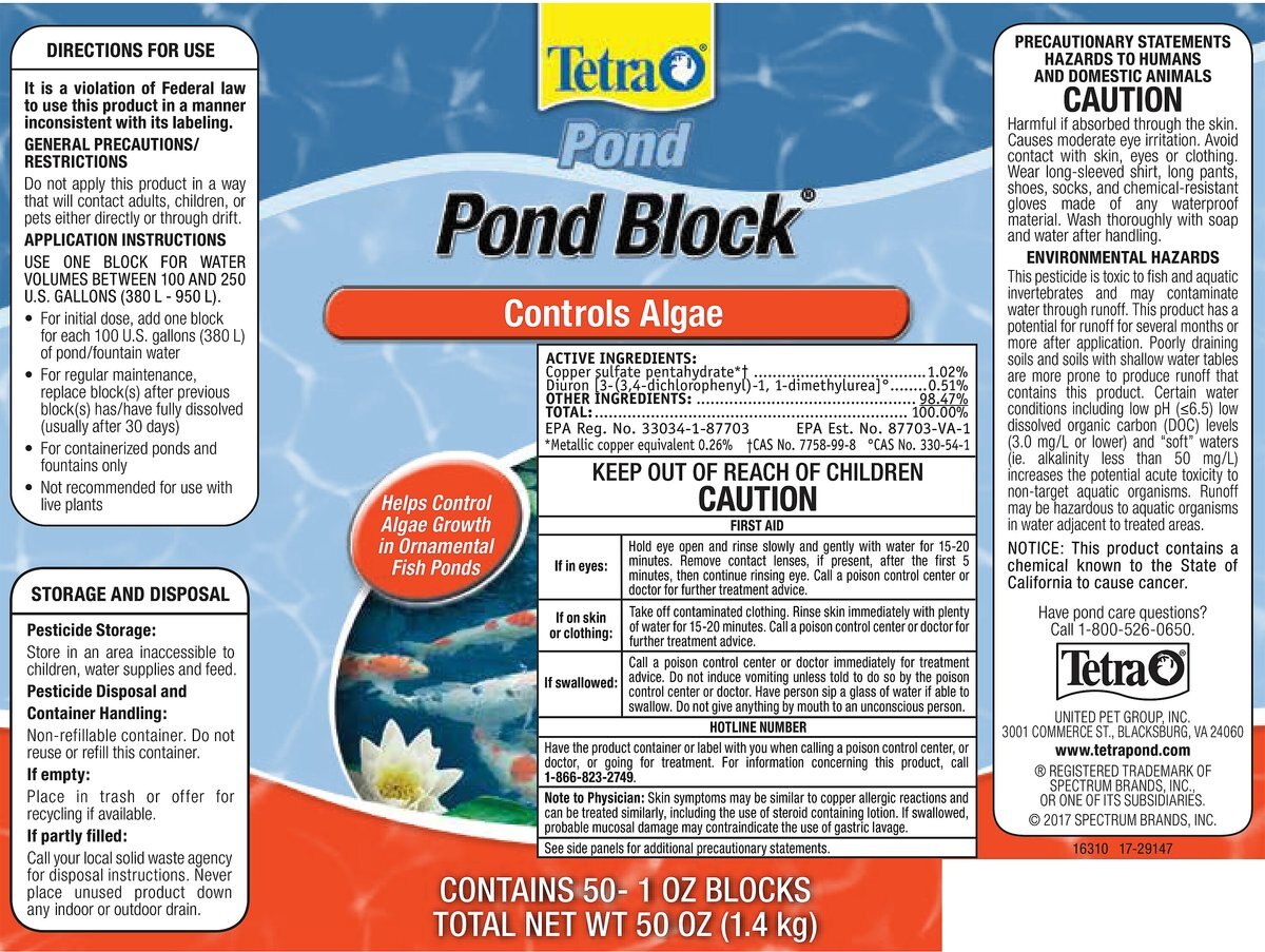 Tetra Algae Control Pond Block Water Treatment